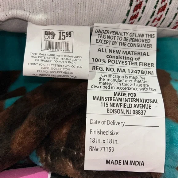 Merry Christmas pillow with truck on it - Picture 5 of 5